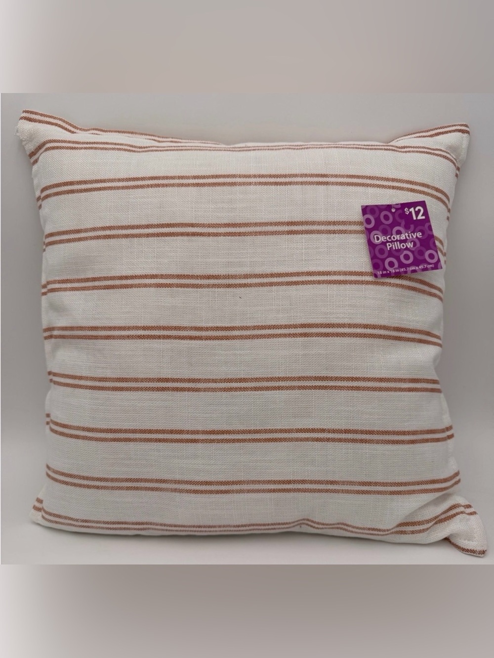 Striped Decorative Pillow 17”X17”